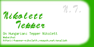 nikolett tepper business card